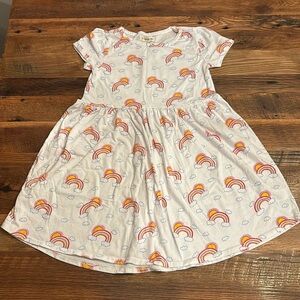 Tucker + Tate UGC Girls Size 7 white play casual dress rainbow 🌈